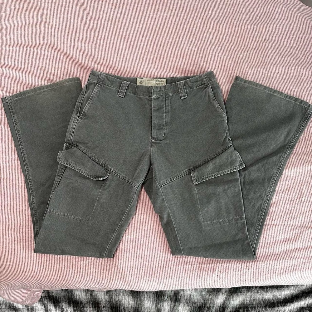 y2k low rise American Eagle Cargo Flare Pants